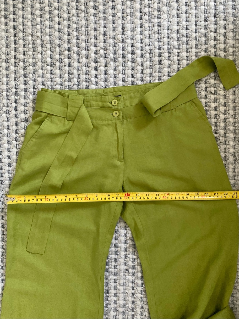 Olive Green Linen 2 Piece Set: Pants & Shirt ๐ - Picture 14 of 16
